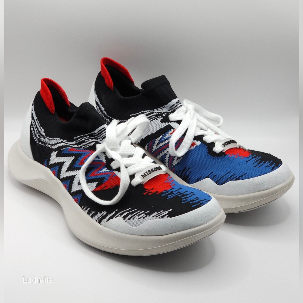 MISSONI x ACBC women's size 38 printed athletic‎ sneakers with removable inserts
